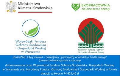 „ŚwierŻAKI lubią wiatraki – poznajemy i promujemy odnawialne źródła energii”