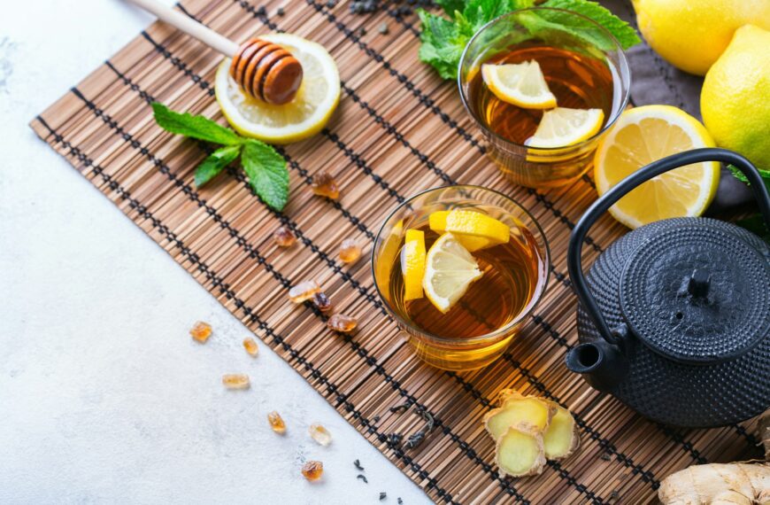 Japanese chinese tea teapot lemon ginger mint