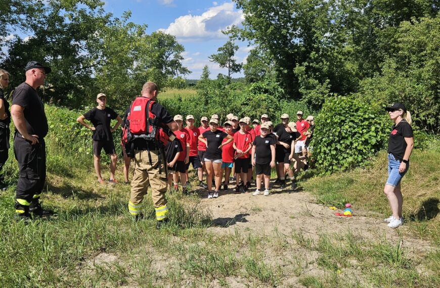 Ćwiczenia Młodzieżowych Drużyn Pożarniczych w Kuninie