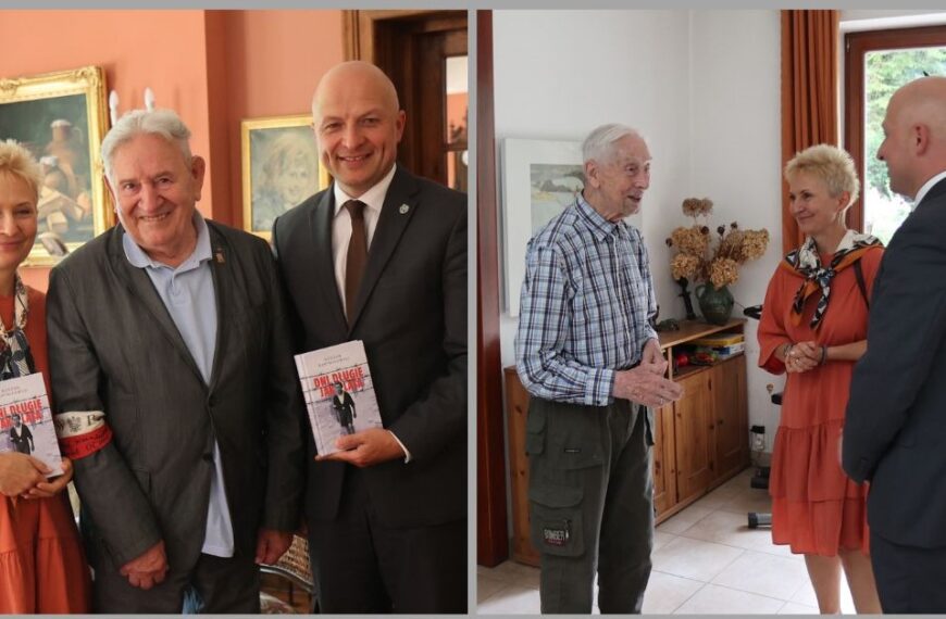 Burmistrz z wizytą u Powstańców