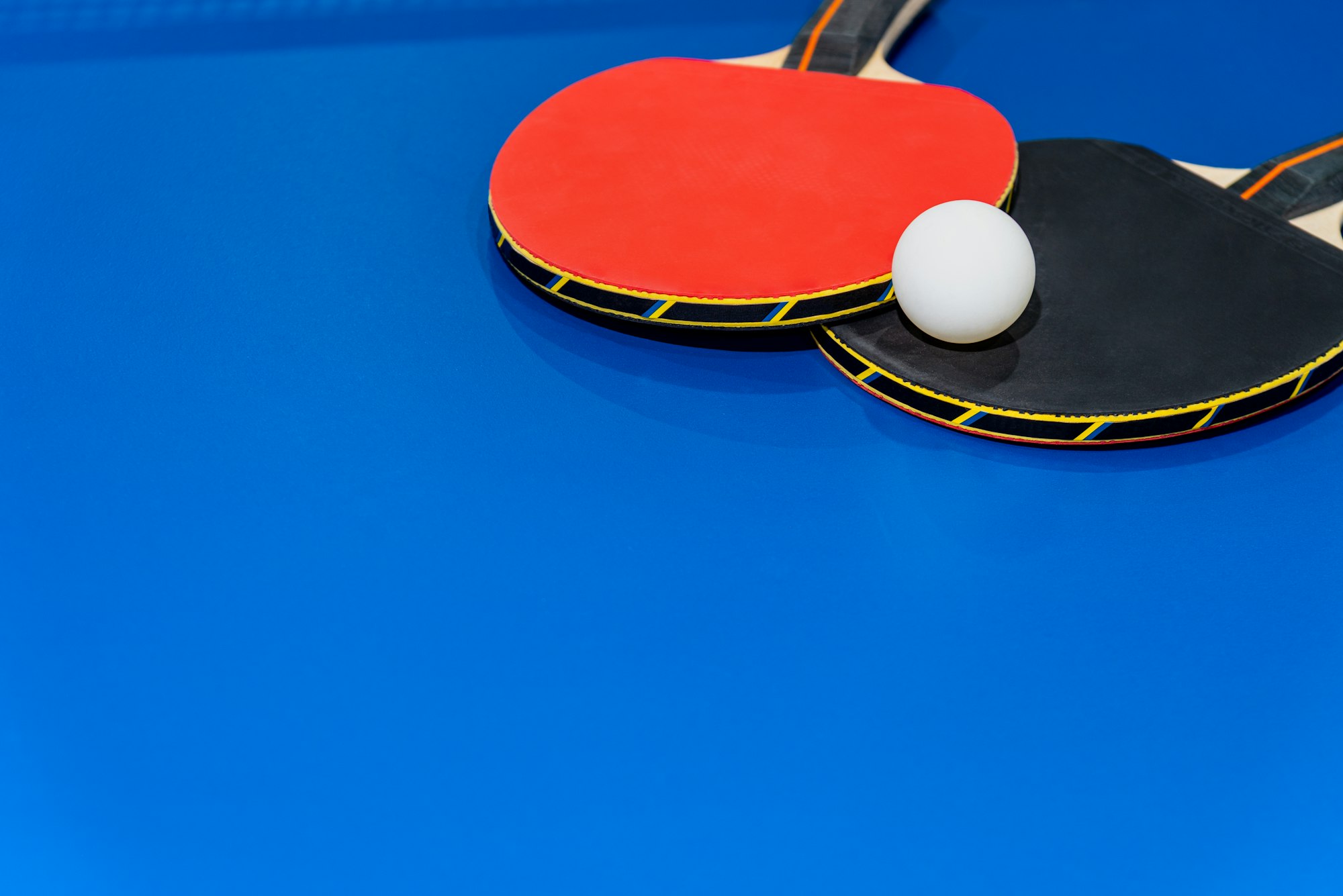Black and red table tennis racket