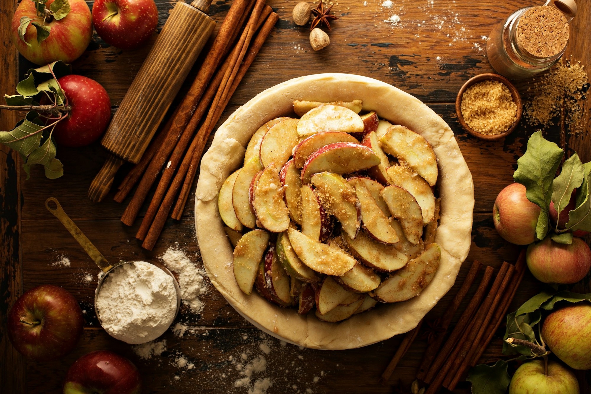 Making apple pie