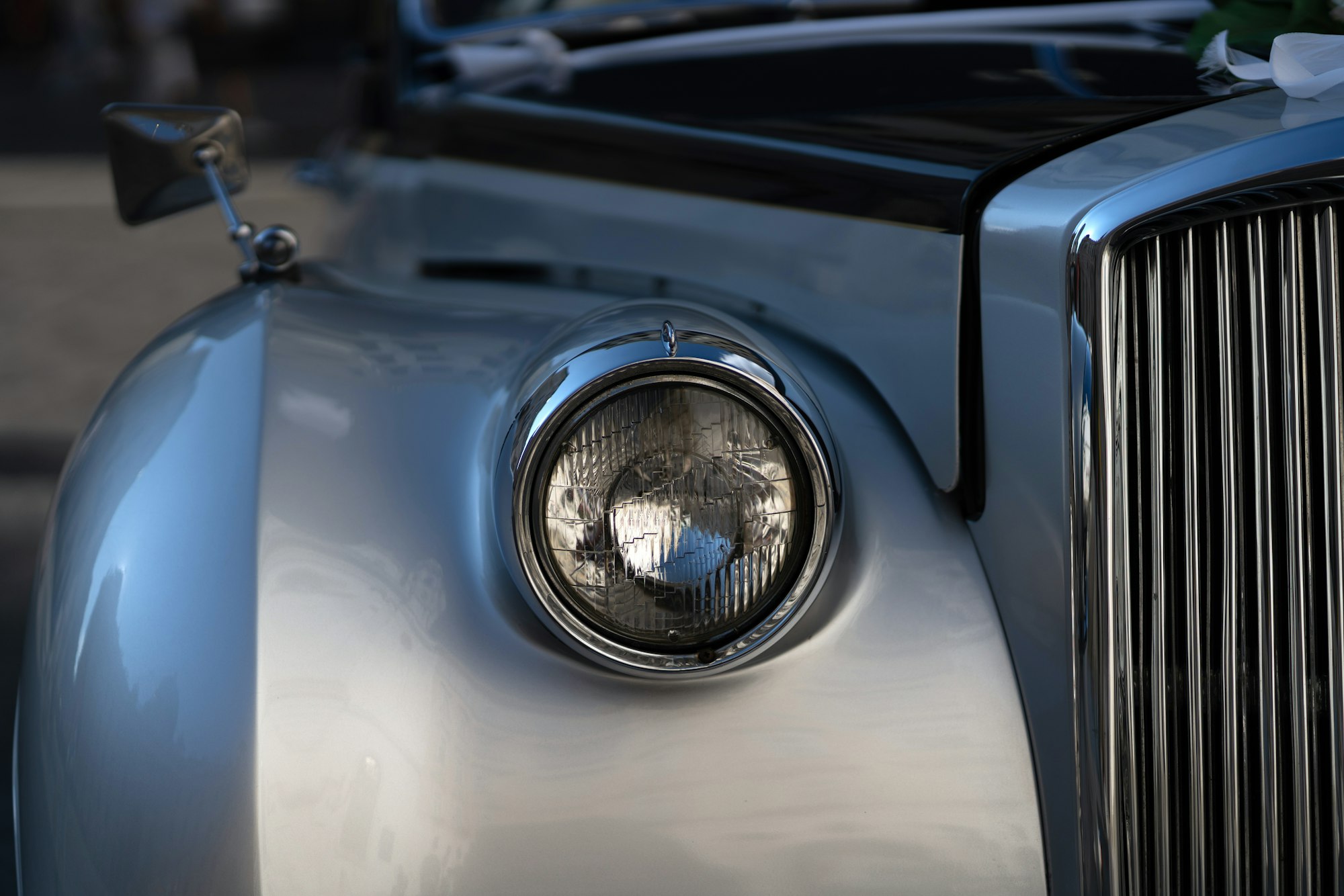 The front of the oldtimer