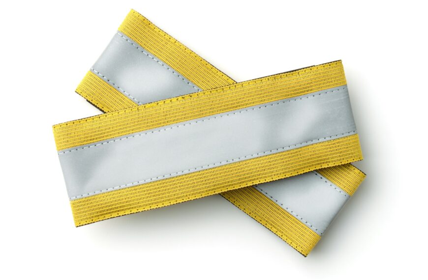 Top view of reflective wristband