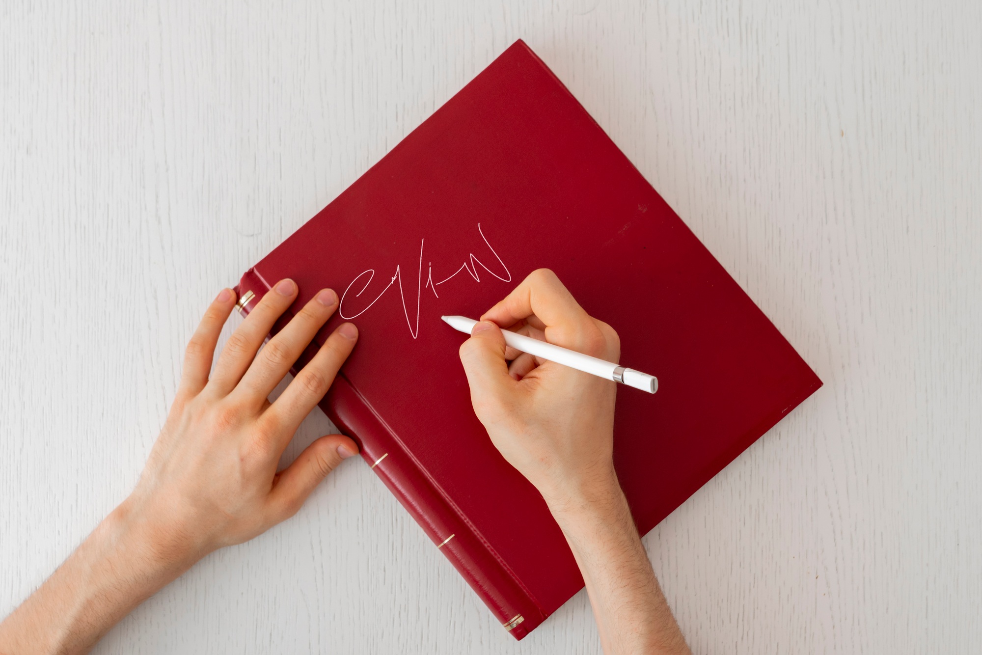 a author sign the autograph of his new novel book to the fan reader, popularity concept