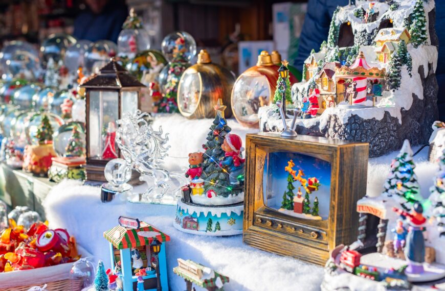 Christmas souvenirs on Christmas market in Innsbruck Austria
