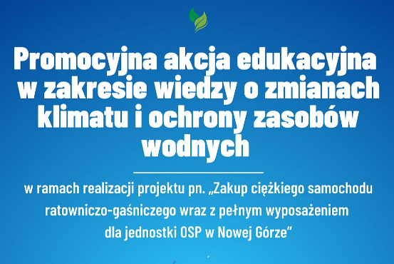 Akcja edukacyjna 'Zmiany klimatu i ochrona zasobów wodnych'