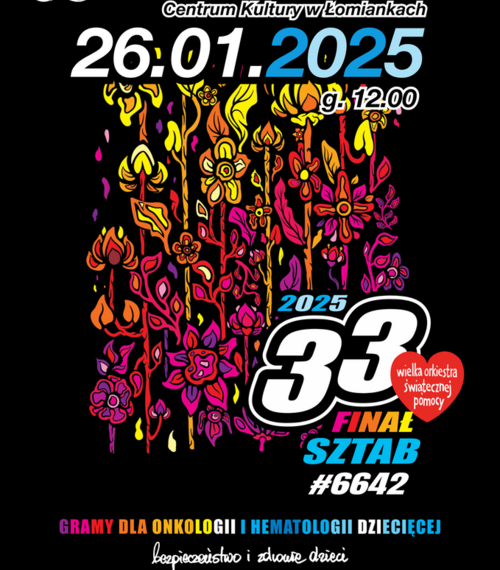 33. Finał Wielkiej Orkiestry Świątecznej Pomocy w Centrum Kultury w Łomiankach