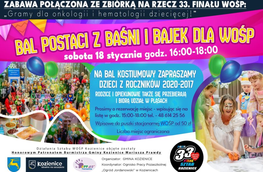 Bal Postaci z Baśni i Bajek dla WOŚP