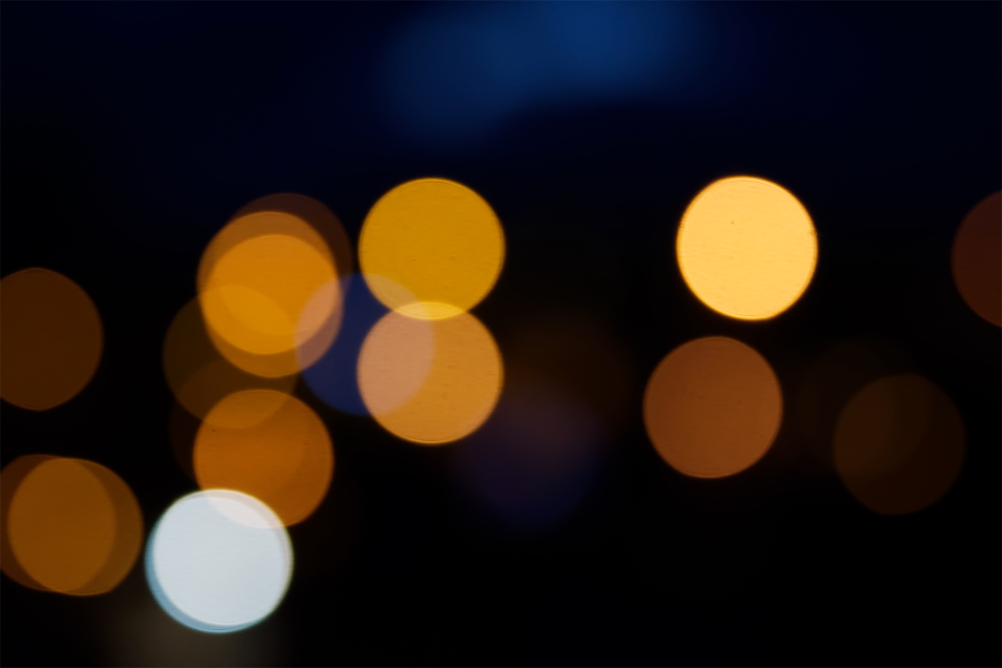 Night city street lights bokeh background