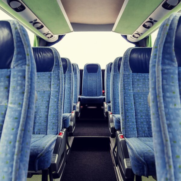 travel bus interior and seats