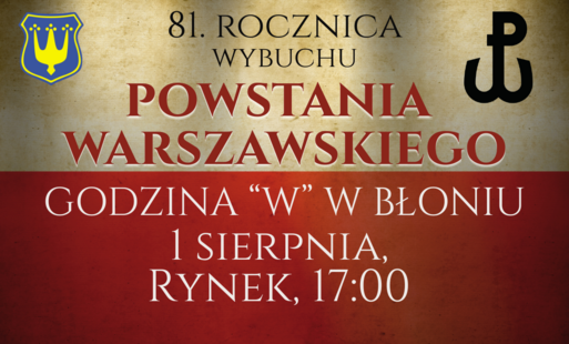 Błonie uczci 81. rocznicę wybuchu Powstania Warszawskiego – spotkajmy się na Rynku!