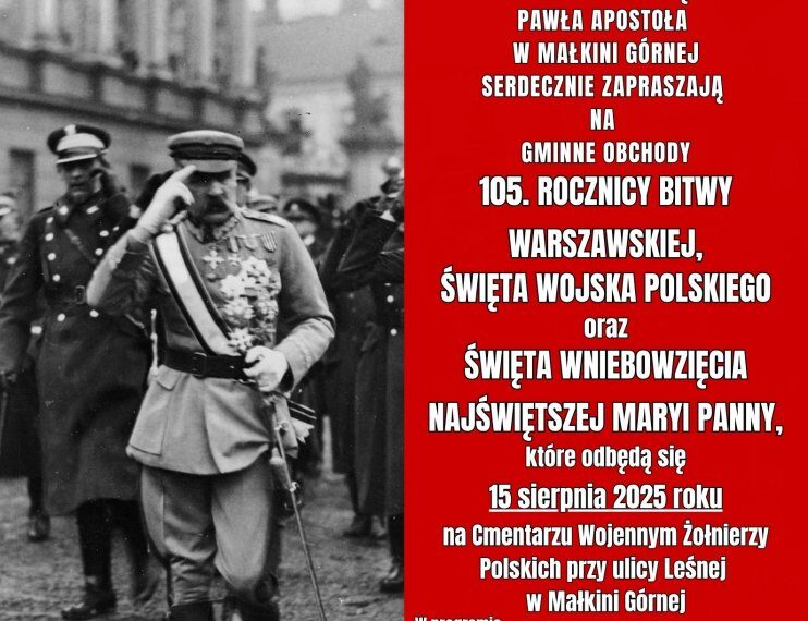 Zaproszenie na gminne obchody – 15 sierpnia