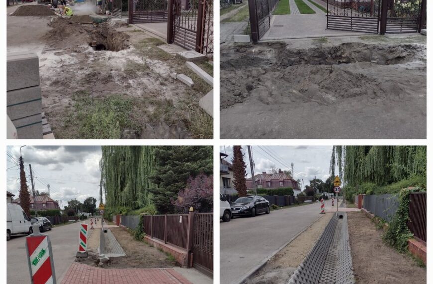 Przebudowa zjazdów do posesji na ul. Poniatowskiego w Celestynowie