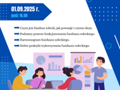zapraszamy na szkolenie „Fundusz sołecki instrumentem rozwoju…