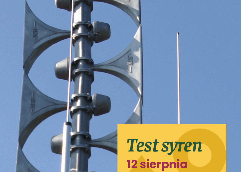 12 sierpnia: testy syren alarmowych Ważne