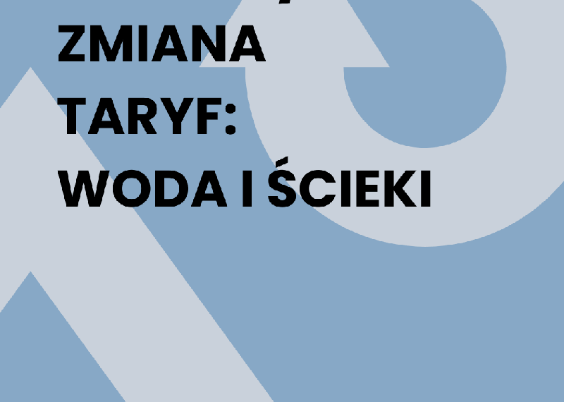 30 sierpnia nastąpi zmiana taryf za wodę i ścieki