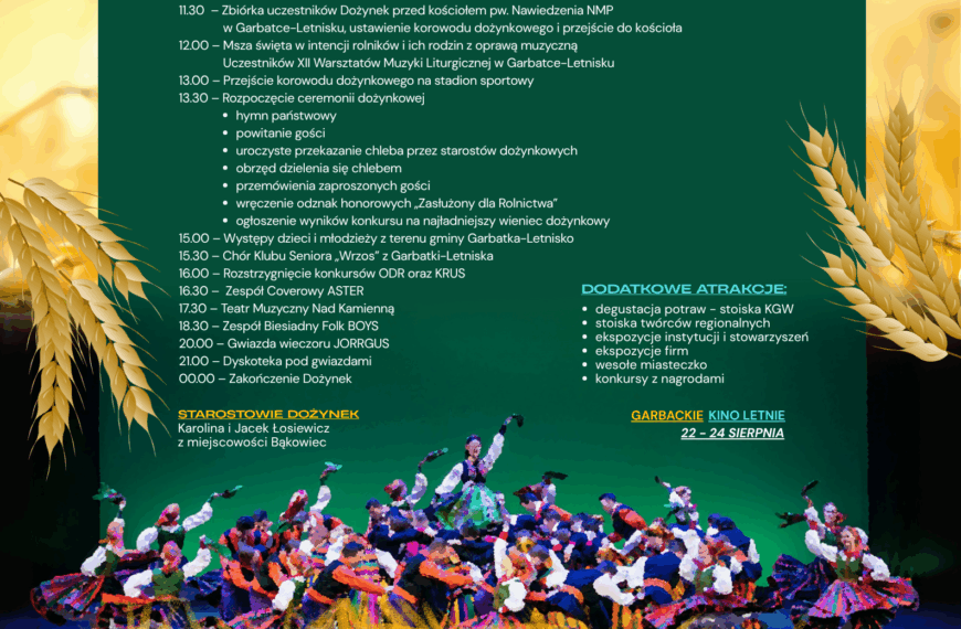 XXI Dożynki Powiatu Kozienickiego „Garbatka-Letnisko 2025”