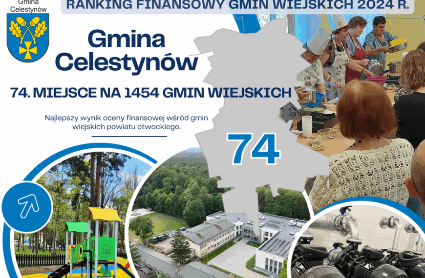 Gmina Celestynów w pierwszej setce Rankingu Finansowego za 2024 r.