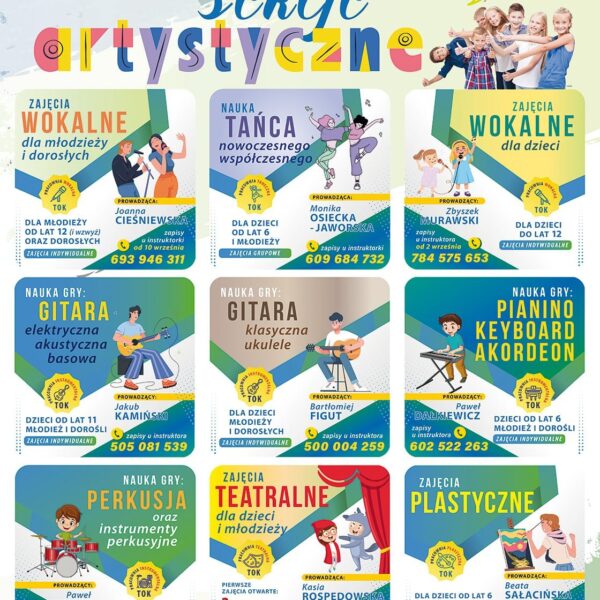 Oferta zajęć Teresińskiego Ośrodka Klutury w nadchodzącym roku artystycznym 2025/2026