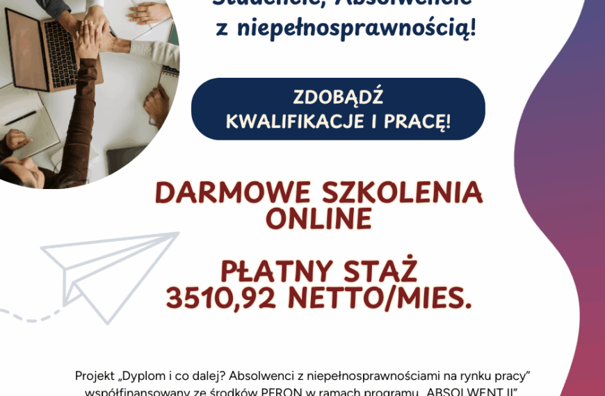 Dyplom i co dalej? Absolwenci z niepełnosprawnościami na rynku pracy