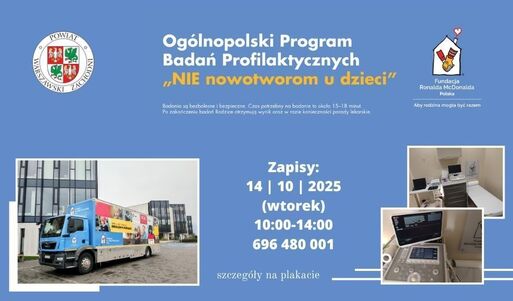 Bezpłatne Badania USG dla Dzieci – Program „NIE nowotworom u dzieci” Fundacji Ronalda McDonalda w Ożarowie Mazowieckim