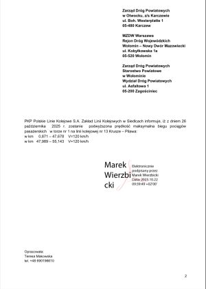 Podwyższenie prędkości biegu pociągów