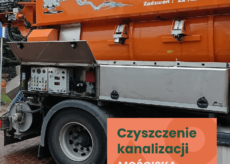 Czyszczenie sieci kanalizacyjnej w Mościskach i Laskach