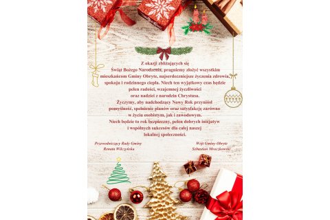 Życzenia z okazji zbliżających się Świąt Bożego Narodzenia