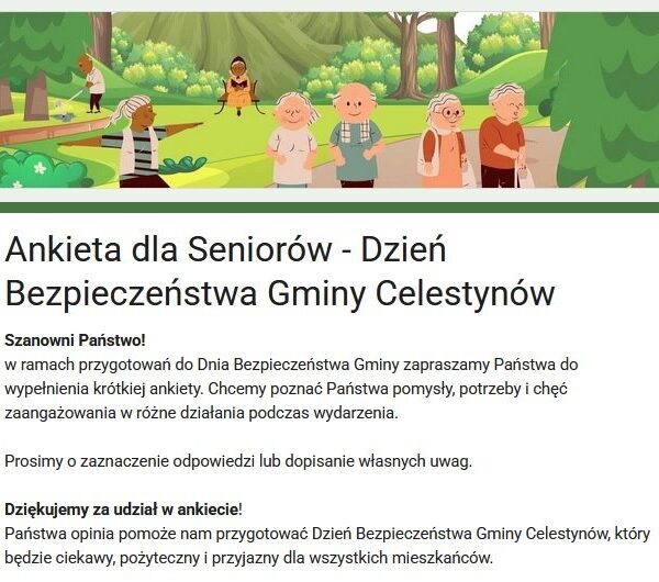 Ankieta dla Seniorów