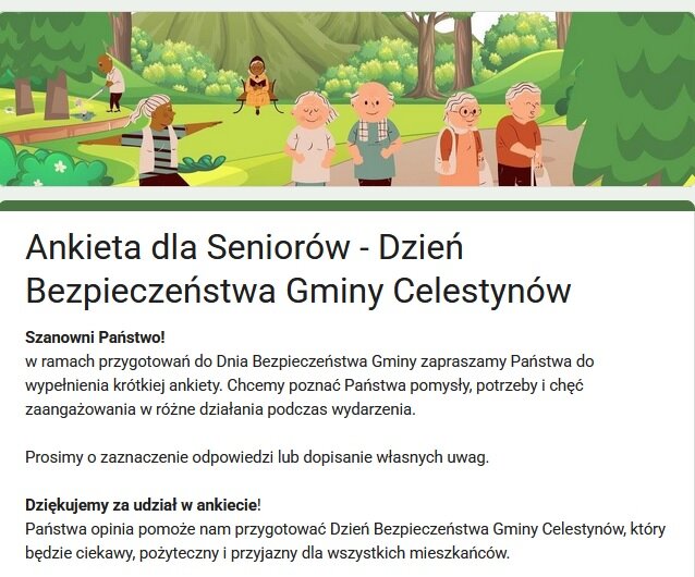 Ankieta dla Seniorów