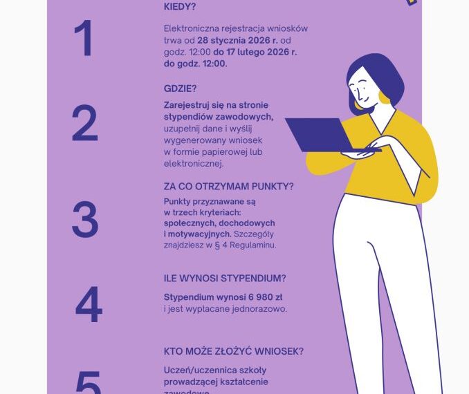 Mazowiecki program stypendialny dla uczniów szkół zawodowych