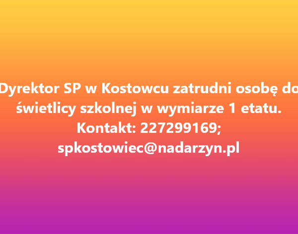 Praca w świetlicy szkolnej