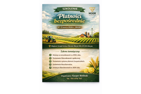 Szkolenie Płatności bezpośrednie