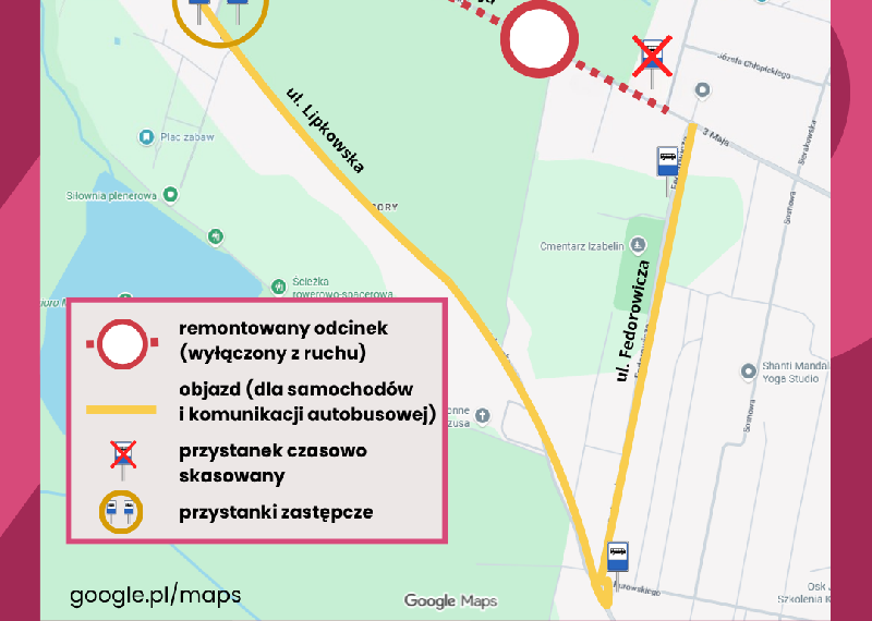 Od 13 kwietnia: czasowe zamknięcie odcinka ul. 3 Maja (Izabelin C – Truskaw)