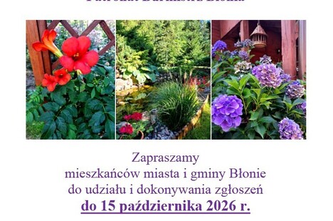 Towarzystwo Przyjaciół Ziemi Błońskiej ogłasza Konkurs „Ziemia Błońska w Zieleni i Kwiatach”- 2026